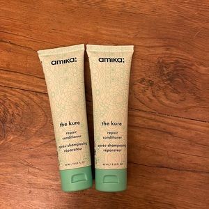 Two pack. Amika the cure repair conditioner. Travel size